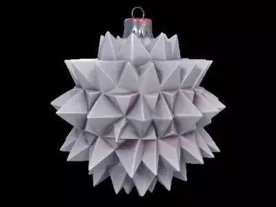 Geometric Starburst Christmas Ornament 3D print model