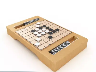 Reversi go game board 3D model