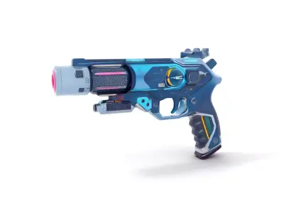 Cyber Pulse Blaster model pack Low-poly 3D model
