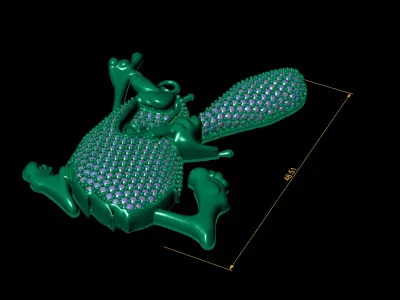 HIP HOP Captain Caveman pendant 3d wax resine projet jewellery  3D print model