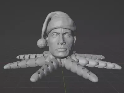 The Rocktopus - Santa Edition Free 3D model