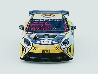 A110 GT4 Alpine Team 2024 Low-poly 3D model