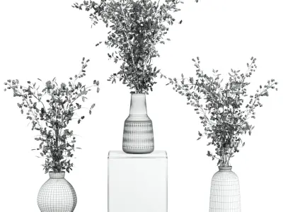 bouquet set 3D model 3