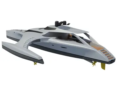 Luxury Yacht 3D model