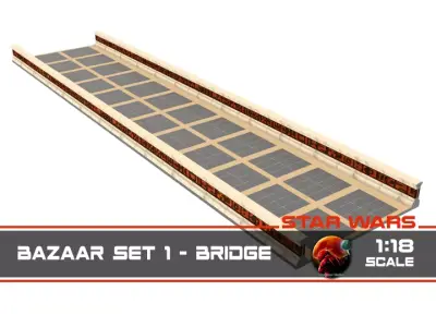 Ralph McQuarries Bazaar  - Set 1 - Bridge 1-18 scale Free 3D print model