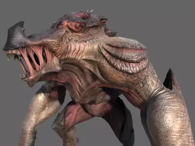 Alien Beast Low-poly 3D model