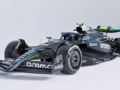 F1 2025 Aston Martin AMR25 Formula 1 Race Car Low-poly 3D model Low-poly 3D model