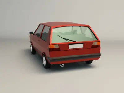Low Poly City Car 03 Low-poly 3D model
