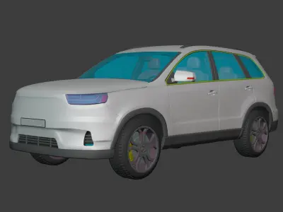 Generic  Electric - Hybrid SUV Car - Crossover - Off Road - 4x4 3D model