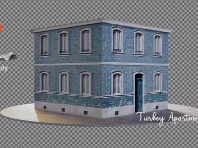Pbr LowPoly Turkey Apartment Low-poly 3D model