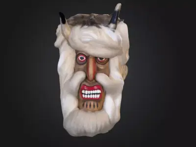 Horned Mask Mystique Low-poly 3D model