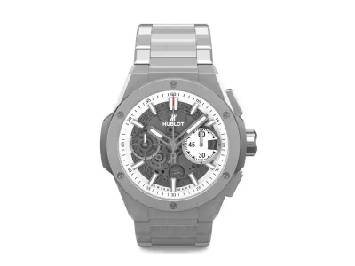Hublot Big Bang Integranted 42mm White Luxury Watch 3D model