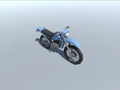 Dirt Bike Off Road Lowpoly Low-poly 3D model