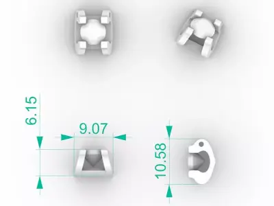 Stunning Tension Set Diamond Pendant Model 3D print model
