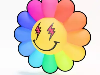  Balvin x Takashi Murakami Flower toy 3D print model