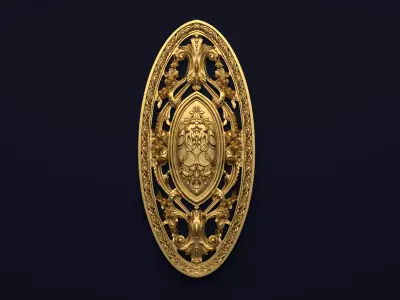 Classic decor ornament v-3D model 38 3D model