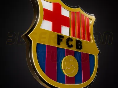 FC Barcelona logo - Cinematic - 3D print 3D model