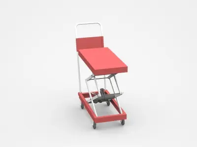 Stretchable Red Platform 3D model