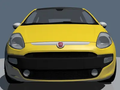 Fiat Punto Low-poly 3D model