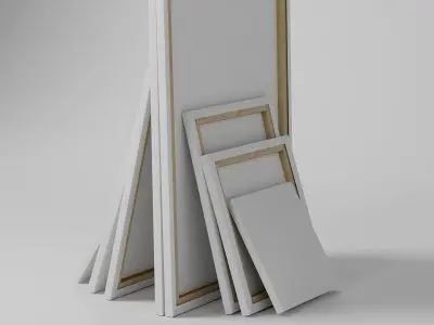 Painting Canvases Models Collection  Low-poly 3D model