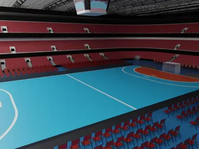 Handball Stadium Low-poly 3D model