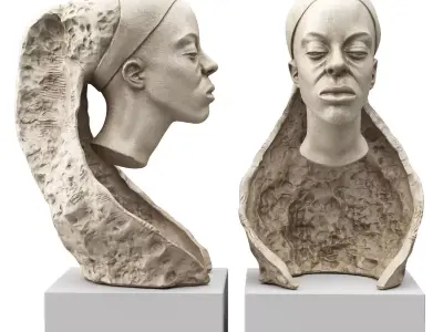 Andrzej Szymczyk Overcoming sculpture Low-poly 3D model
