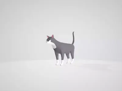 black cat 3D model 3