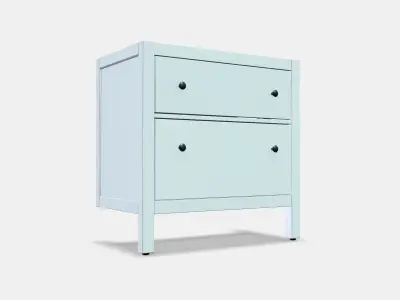 HEMNES washbasin cabinet-2 drawer Low-poly 3D model