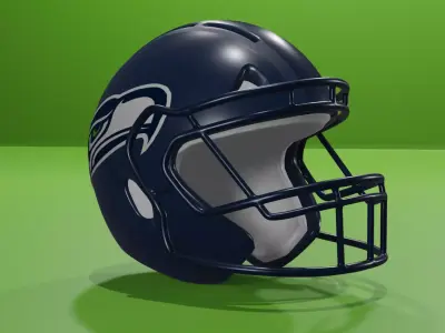 Seattle Seahawks Football Helmet 3D model