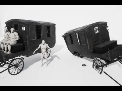 The Carriage 03 Low-poly 3D model