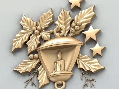 Carved decor central 022 3D model
