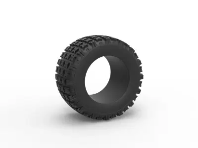 Offroad tire 138 Scale 1 to 25 3D print model
