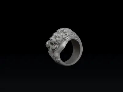 Lion Ring Version 2 3D print model