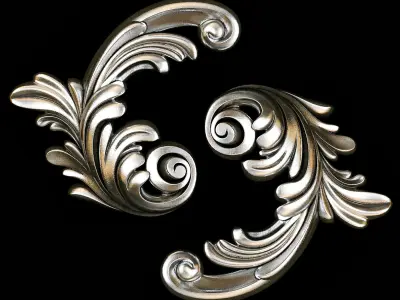 Classic carved 097 3D model