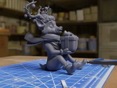 Christmas Decoration Deer 3D print model