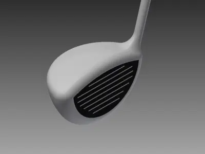 golf club ball and tee Free 3D model