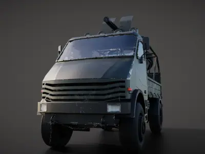 Military car Low-poly 3D model by holy360 from CGTrader