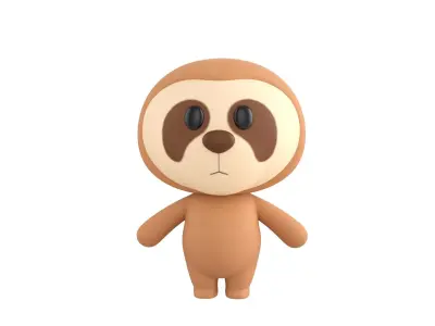 Character149 Rigged Sloth 3D model