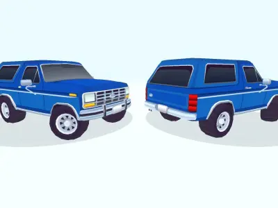 Stylized Low Poly Car 1 Low-poly 3D model