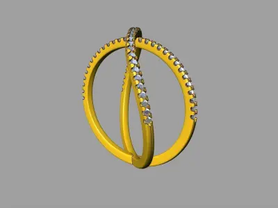 X cross ring 3D print model