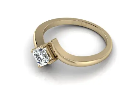 Jewelry Diamond Ring 3D print model 8