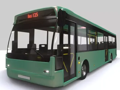 City Bus Low-poly 3D model
