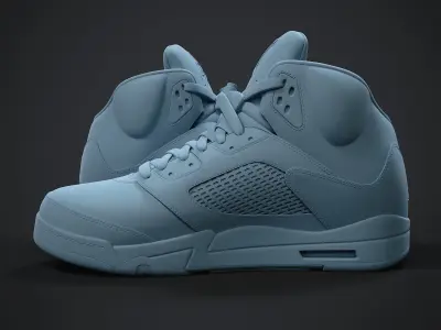 Air Jordan5-retro sneaker-3d printable 3D print model