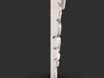 Jagged Rough Stone Wall Mesh 3D print model