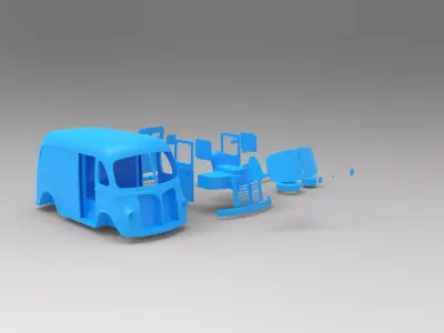 1950 Metro Van International 3D print model