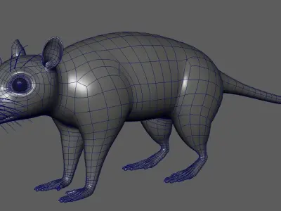 Rat Realistic Lowpoly Low-poly 3D model