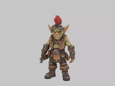 Vibrant Detailed 3D Model of World of  Goblin Engineer 3D model