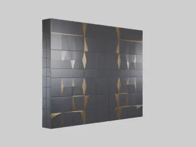 Geometric Wall Panels Low-poly 3D model purchase
