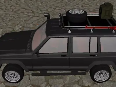 Jeep xj Low-poly 3D model