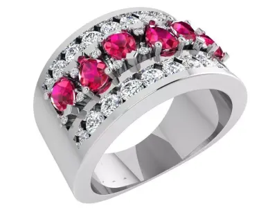Channel Setting Band Ring 3503 3D print model